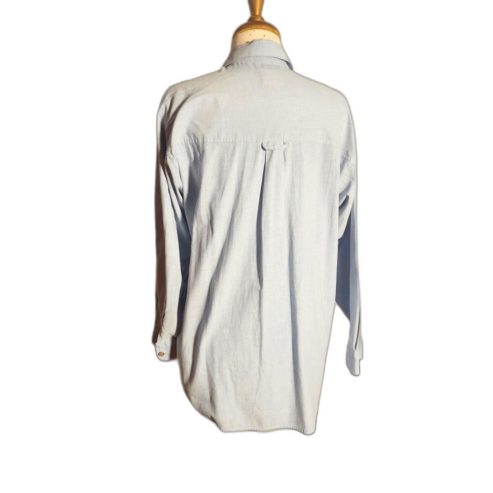 CC Blues Blouse Size L 90's Vintage Cottage Core Embroidered Coquette Top - Picture 2 of 5